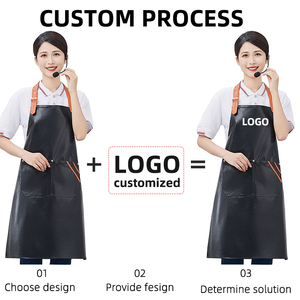 Nhà Sản Xuất Dành Cho Người Lớn Nhà Bếp Tạp Dề Với Cổ Treo Và In Ấn Nhà Tùy Chỉnh Logo Tạp Dề - Product Image 3