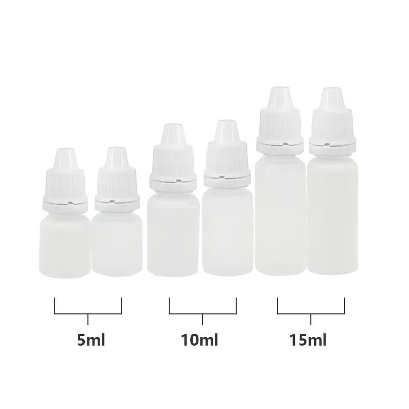 Botella vacía de Plástico LDPE hecha a medida, 10ml, 5ml, 15ml