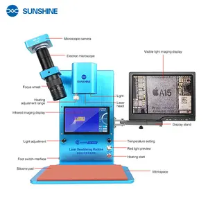 SUNSHINE SS-890D Intelligent Infrared Desoldering Laser Machine With Dual Light Microscope Mobile Phone Motherboards Soldering