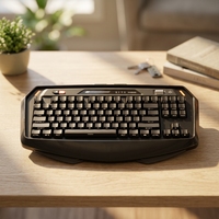 Teclado Mecánico Zornher Max870 Negro, Retroiluminación RGB, Teclas PBT, Diseño Ergonómico Inalámbrico de Tres Modos para Oficina y Contabilidad
