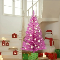 Sapin de Noël artificiel décoré, branches réalistes, floqué de neige, 210 cm, en PVC, pour la décoration de Noël