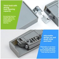 Accessoires de suspension robustes pour armoires de cuisine en ABS avec couvercle dissimulé à réglage fin, moulé sous pression avec vis - CZ-001/CZ-1018