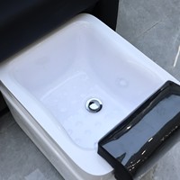 Fauteuil de pédicure professionnel à succès avec siège inclinable, système de jets sans tuyauterie à drainage automatique, en cuir PU, pour spa des pieds