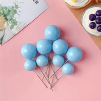 Lot de 20 fausses boules de 2 à 4cm pour décoration de gâteau d'anniversaire, boules de Noël à faire soi-même