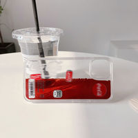 Casing HP Transparan Cair TPU PC Quicksand Custom untuk iPhone 16 Pro Max 15 4 13 12 Pro Max