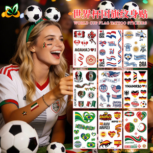Pegatinas <span class=keywords><strong>de</strong></span> Tatuajes Impermeables con Banderas <span class=keywords><strong>de</strong></span> Países del Mundial 2026, Accesorio para Fanáticos del Fútbol <span class=keywords><strong>de</strong></span> EE. UU., México y Canadá, Tatuajes Faciales para Partidos <span class=keywords><strong>de</strong></span> Fútbol (Juego <span class=keywords><strong>de</strong></span> 3 Piezas) - Product Image 3