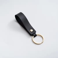 Porte-clés en cuir PU personnalisé avec logo, élégant et léger, pour hommes et femmes, à accrocher à la ceinture ou au portefeuille, idéal comme cadeau.