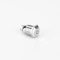 IP67 Momentané Led 12mm IP67 Mini Bouton Poussoir En Métal Étanche
