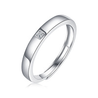 Ensemble de bagues de couple en argent sterling 925 et moissanite, qualité supérieure, taille ronde VVS, bijoux de fiançailles et de mariage, cadeau professionnel en gros