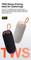 Mini-enceinte portable à marque privée avec batterie amovible et remplaçable, conforme aux normes européennes, boîtier en plastique, sortie 5W, OEM