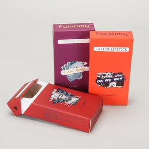 Cigarette Box Tattoo Lipstick Creative <strong>Paper</strong> Packaging Long Lasting Matte Lip <strong>Tint</strong> with Trendy Phrases for Advertisement - Product Image 3