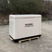 Générateur d'électricité au propane et à l'essence SLONG BRAND, silencieux, refroidi par air, 4 temps, 12V DC, démarrage électrique, pour usage domestique, 20 kW, 110/220V