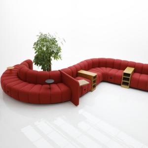 Divano Modulare Curvo in Tessuto di Alta Qualità JINYU per Ufficio, Area d'Attesa, Sala Riunioni, Reception e Ospiti in Hotel - Product Image 6