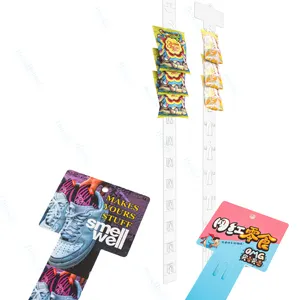 Supermarkt PP Plastik Snacks-Clip Waren-Vorführungsstreifen Snack-Ausstellung aufhängbar
