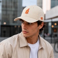 Gorra de Béisbol de Lujo con Bordado 3D Personalizado, Color Naranja Terracota, Estilo Dad Hat, 6 Paneles, Cierre a Presión, Gorras para Hombre de Alta Calidad