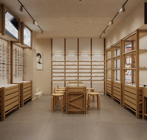 ออกแบบตกแต่งภายในร้านแว่นตาสมัยใหม่แบบ 3 มิติ ตู้โชว์แว่นตาไม้ เฟอร์นิเจอร์ร้านแว่นตาสำหรับการปรับปรุงร้านค้า - Product Image 1