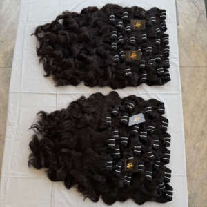 Extensions de cheveux naturels indiens bruts non traités, alignés aux cuticules, provenant de temples indiens – Fournisseurs - Product Image 2