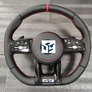 Volante de Cuero Completo para Benz C43 GLC63 E53 CLS53 A220 S560 GLE63 W205 W206 W204 W213 W222 W207 W219 W218 <span class=keywords><strong>AMG</strong></span> W211 - Product Image 1
