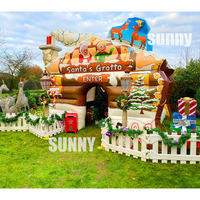 Tente gonflable Père Noël amusante et écologique en tissu Oxford pour offrir des cadeaux de bonbons, célébration pour enfants, marque Sunny