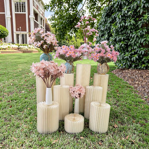 Présentoir cylindrique <span class=keywords><strong>Origami</strong></span> Table à dessert de mariage de pelouse Support pliant Guide de colonne romaine - Product Image 6