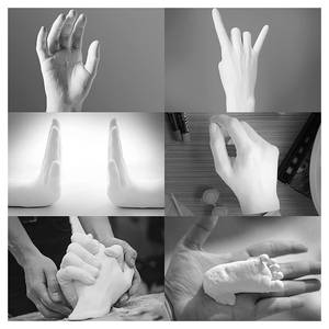 Alginate người lớn cặp vợ chồng bé mang thai bụng Luna đậu handcaster đất sét thủ công lưu niệm thạch cao tự làm tay khuôn đúc Kit - Product Image 3