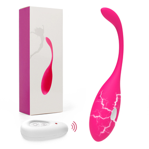 Caja personalizada gratis-Vibrador de bala recargable por descarga eléctrica con 16 velocidades y control remoto inalámbrico para Estimulación del punto G - Product Image 1