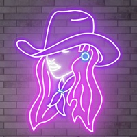 Enseigne murale néon LED personnalisée 'Cowgirls Wedding' pour chambre, bar, fête, décoration murale décorative en tube LED, enseigne lumineuse