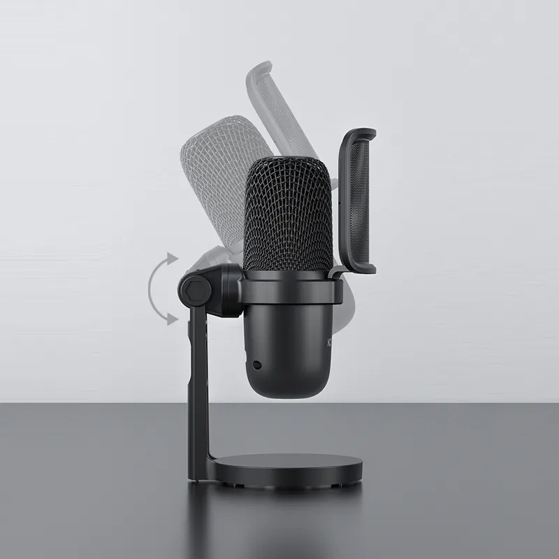 Microfone sem fio portátil para estúdio, novo microfone popular para gravação em salas de conferência
