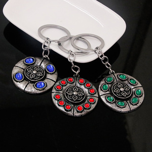 Portachiavi da gioco Elden Ring rosso verde blu ambra amuleto portachiavi ciondolo gioiello migliorato - Product Image 3