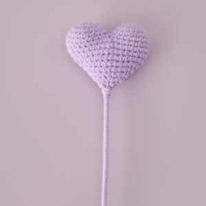 Four Seasons Handmade Crochet Yarn Heart Single Finished Birthday Gift for Girlfriend Mixed <b>Bouquet</b> Making - Product Image 3
