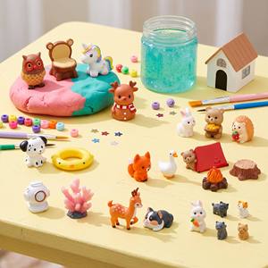 Escena <span class=keywords><strong>de</strong></span> camping en el bosque, tienda <span class=keywords><strong>de</strong></span> campaña, fogata, oso, zorro, unicornio, dragón, reno, búho, casco <span class=keywords><strong>de</strong></span> buceo, casa, mini escena <span class=keywords><strong>de</strong></span> paisaje, juego infantil - Product Image 5