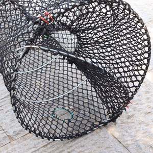 Piège à crabes pliable en maille orange 70x140cm avec ressort en spirale et piège à morue noire <span class=keywords><strong>pour</strong></span> <span class=keywords><strong>les</strong></span> pots à appâts d'Alaska GENGHAI GH-III-05 - Product Image 5