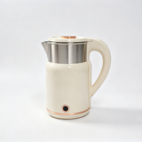 Bouilloire électrique portable à double paroi en acier inoxydable, sans fil, avec arrêt automatique, 2,5 L, pour la maison et l'hôtel, OEM