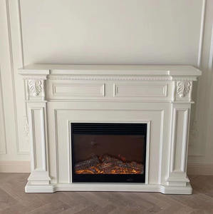निर्माता सजावटी लकड़ी चिमनियों एलईडी लौ के साथ मुक्त खड़े बिजली के चिमनी Mantel - Product Image 2