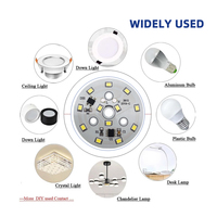 Carte source LED ronde AC220V sans pilote, SMD2835, substrat aluminium, 3000K 6000K, pour réparation et réaménagement de downlights et projecteurs