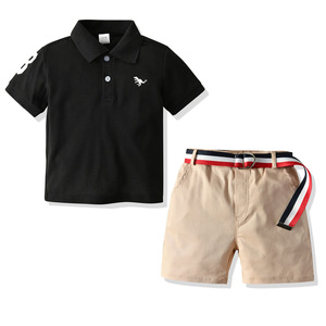 Prodotto più venduto a basso prezzo Baby Boy Set da 2 pezzi Baby con Polo di abbigliamento sui migliori siti web all'ingrosso - Product Image 1