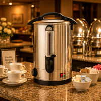 Urne à café pour la restauration en plein air, 140 tasses, en acier inoxydable, chauffe-boissons électrique commercial