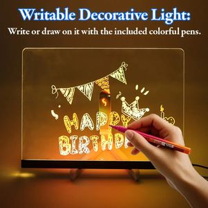 LEDライト描画ボード2025新しいデザインアクリルドライ消去金属スタンド付き - Product Image 5