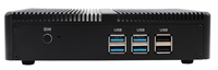 Mini PC EGLOBAL sin Ventilador, Computadora Comercial con Intel Celeron-J3160, DDR3L, SSD MSATA, Win10, 2HD, 6USB, 2RJ45 Gigabit LAN, BIOS Linux