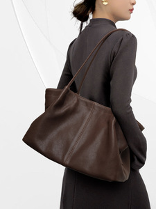 Bolsos informales de cuero genuino de alta calidad para mujer, bolsos de hombro tipo bandolera de diseñador, bolso de mano de gran capacidad, bolsos para mujer - Product Image 2