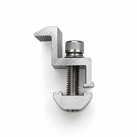 Collier de serrage d'extrémité en aluminium sur mesure pour panneaux solaires, accessoires de montage de modules photovoltaïques pour système photovoltaïque