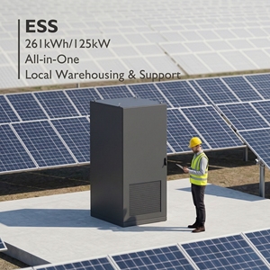 Système de stockage d'énergie solaire extérieur connecté au réseau 261 kWh, conteneur de 10 à 40 pieds, LiFePO4, refroidissement, armoire BESS HP1500K - Product Image 1