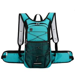 Individueller Nylon-Radrucksack große Kapazität Outdoor Sporttasche Wandern Rucksack mit Netzbeutel wasserdichter Rucksack