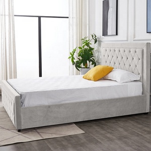 Luxueux possède des lignes épurées Fabuleux rembourrage en faux et tête de <span class=keywords><strong>lit</strong></span> capitonnée à boutons en diamant <span class=keywords><strong>Lit</strong></span> rembourré contemporain - Product Image 5