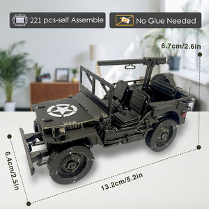 <span class=keywords><strong>Piececool</strong></span> le Willys MB Puzzle en métal 3D Véhicule utilitaire tout-terrain vintage Artisanat décoratif Cadeau pour adultes et enfants - Product Image 2