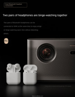 R XGIMI H6 4K Projecteur 1200CCB Lumens 120HZ avec Zoom Optique Sans Perte Cinéma 3D Android Projecteur Intelligent