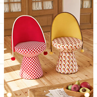Chaise de salon pivotante en tissu pour filles, idéale pour hôtel, appartement, chambre à coucher, mobilier d'intérieur, chaise de détente élégante