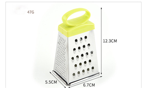 Éplucheur-râpeur manuel multifonctionnel 4-en-1 en acier inoxydable pour légumes, à quatre faces, vertical - Product Image 4