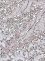 Tissu en dentelle brodé lourd pour robe de mariée, tissu pour robe de soirée, usage mode et fête