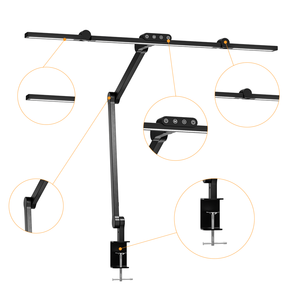 Lampada da Tavolo LED Creativa per Camera da Letto, Comodino, Ufficio, Lettura, Studio, Illuminazione da Scrivania Touch, Uso Interno, Metallo DC - Product Image 5
